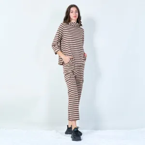 Striped relaxed-fit pants with pockets wholesale