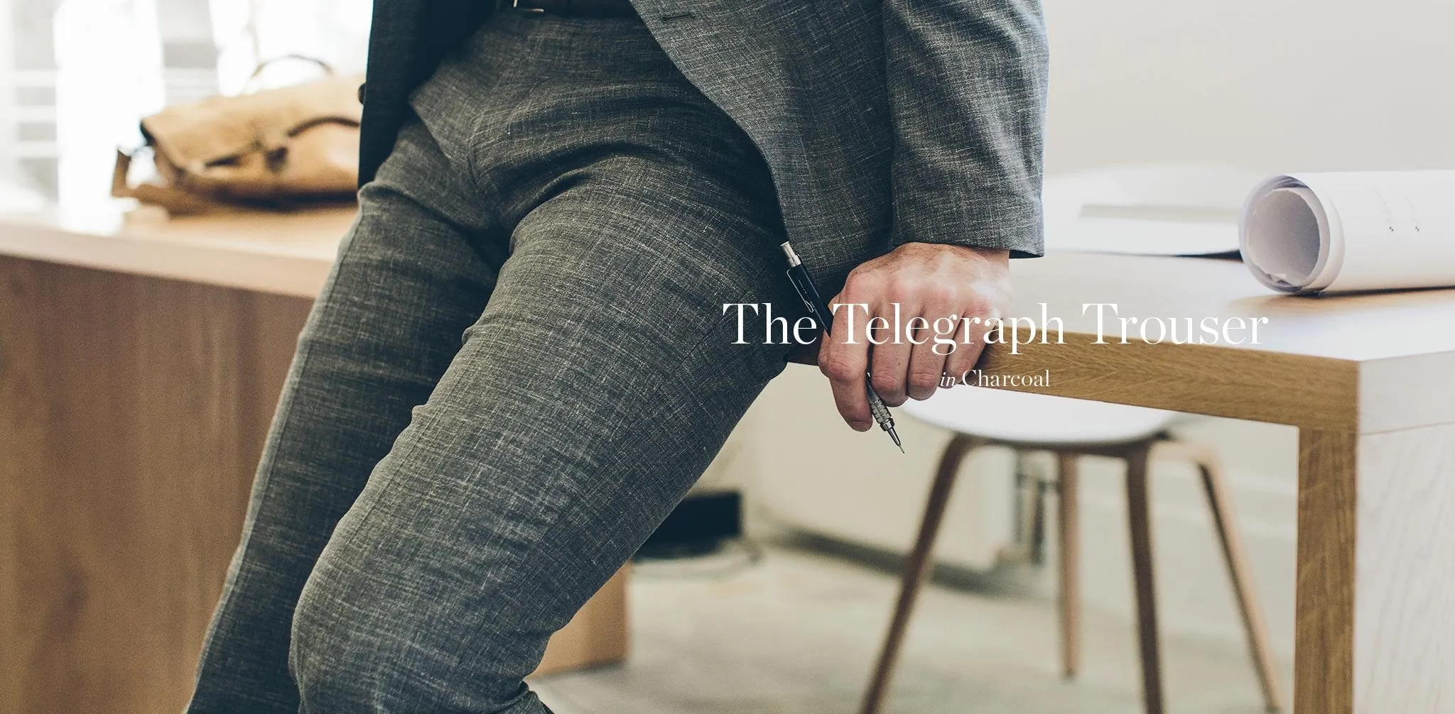 The Telegraph Trouser in Charcoal