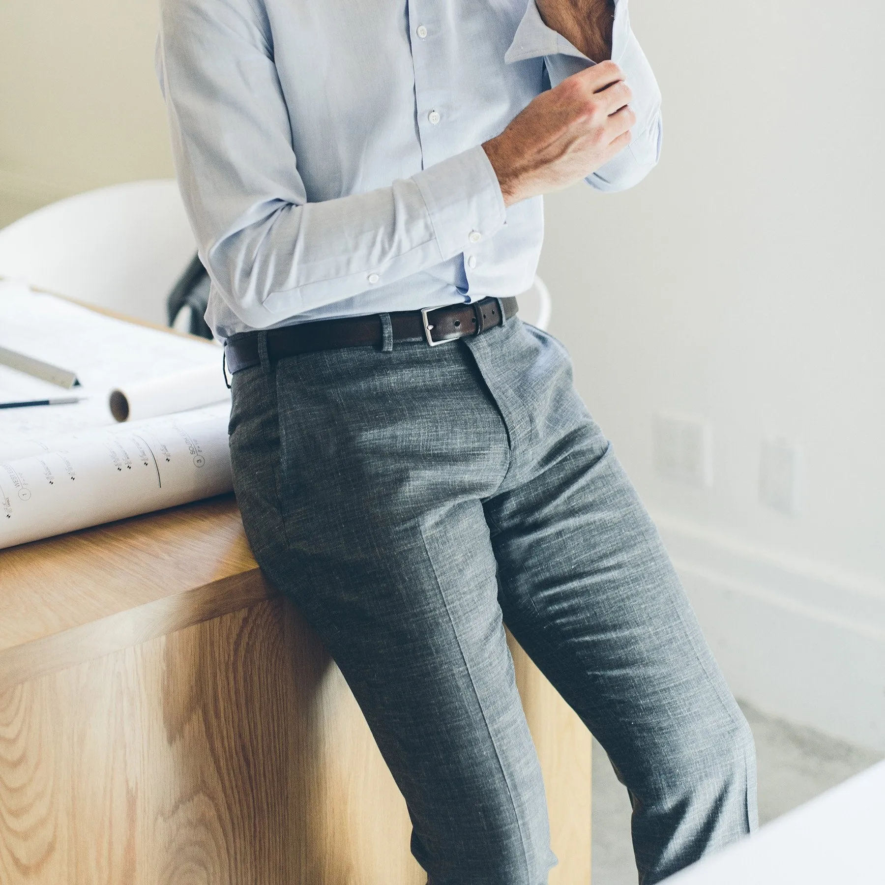 The Telegraph Trouser in Charcoal