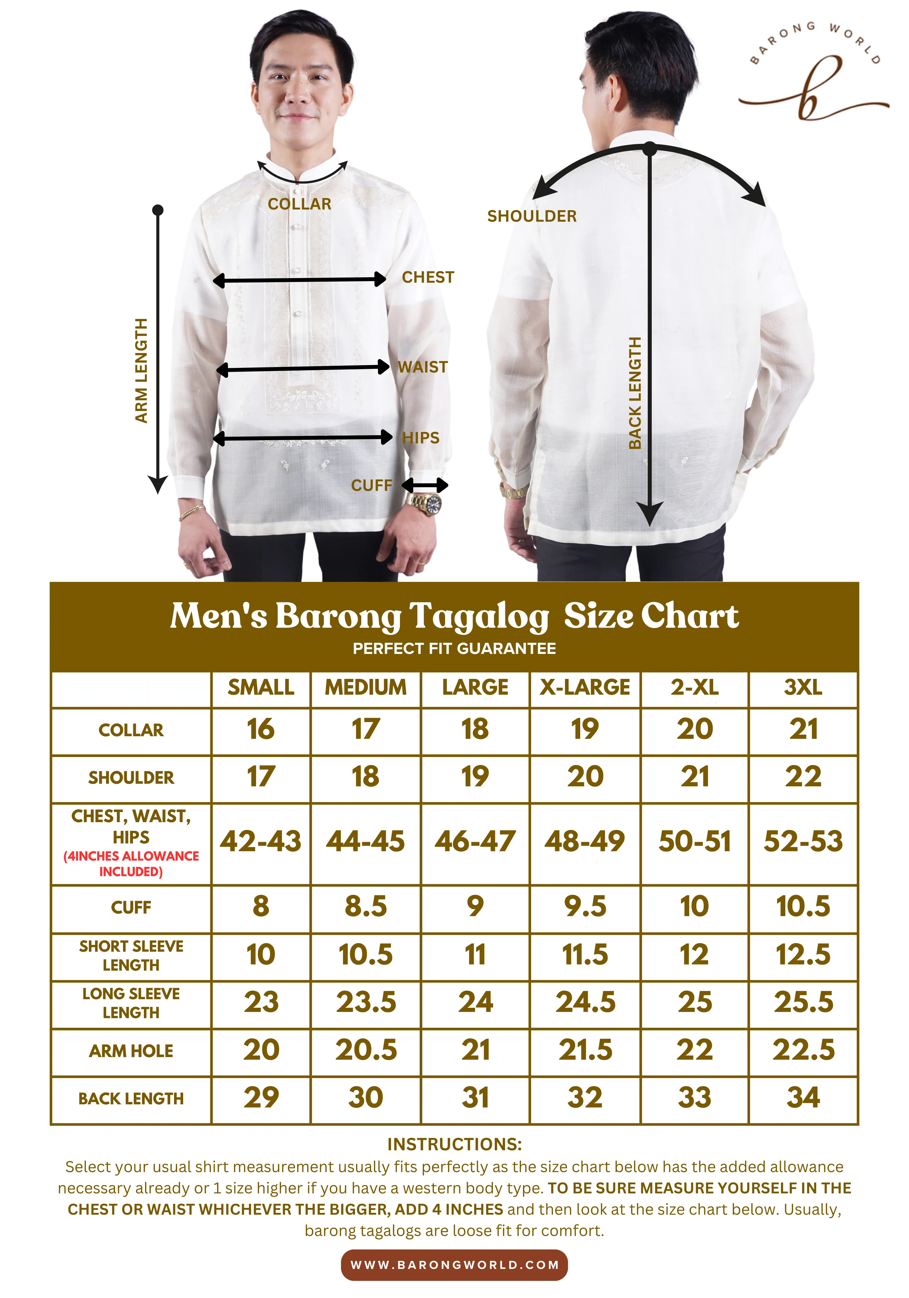 Traditional Embroidered Jusilyn Barong Tagalog - Ariel JK33