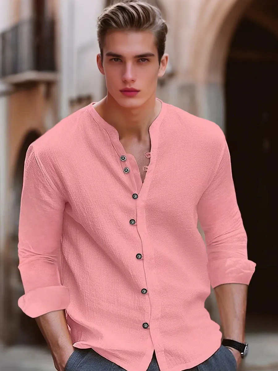 Vintage Cotton And Linen Casual Shirt