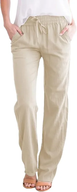 Wide Leg Pants for Women Winter Stretchy Vacation Pants with Pockets Straight Leg Water Resistant