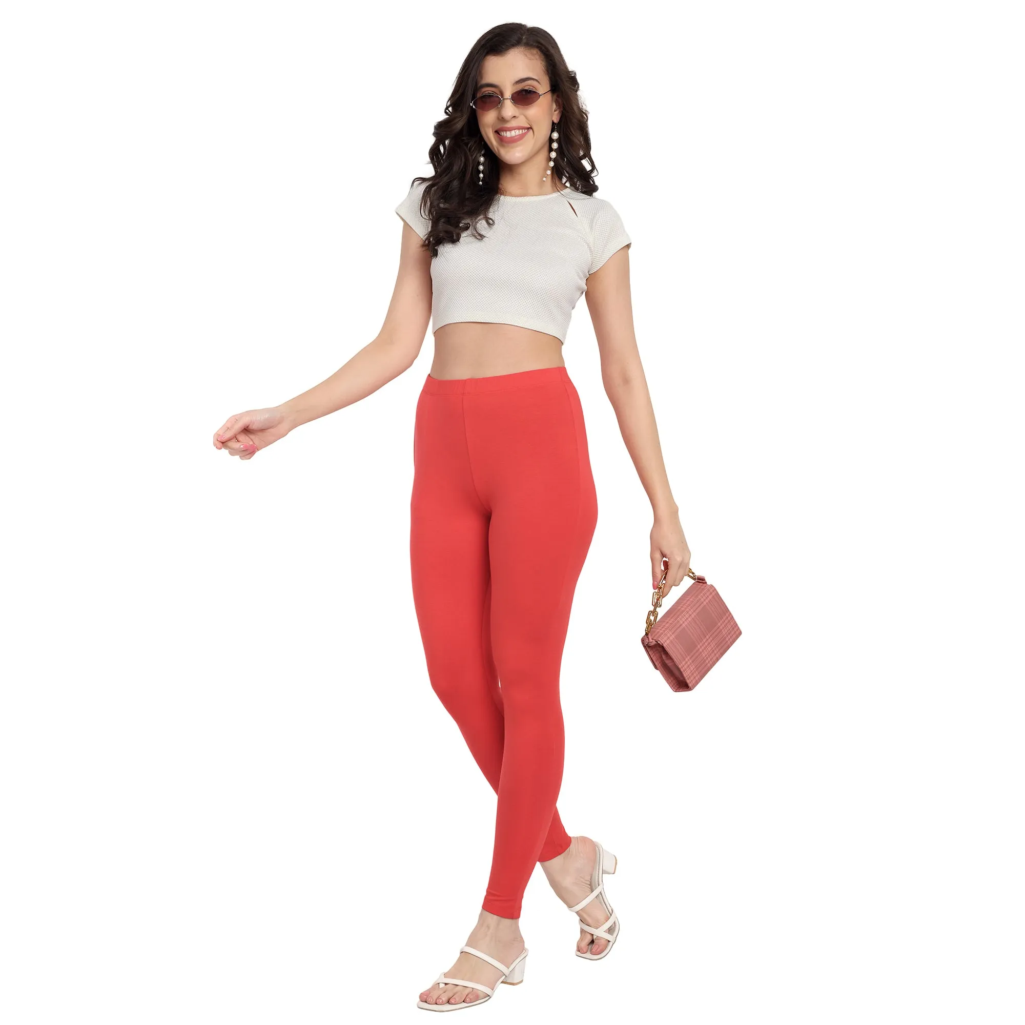 Women Light Cherry Regular Legging