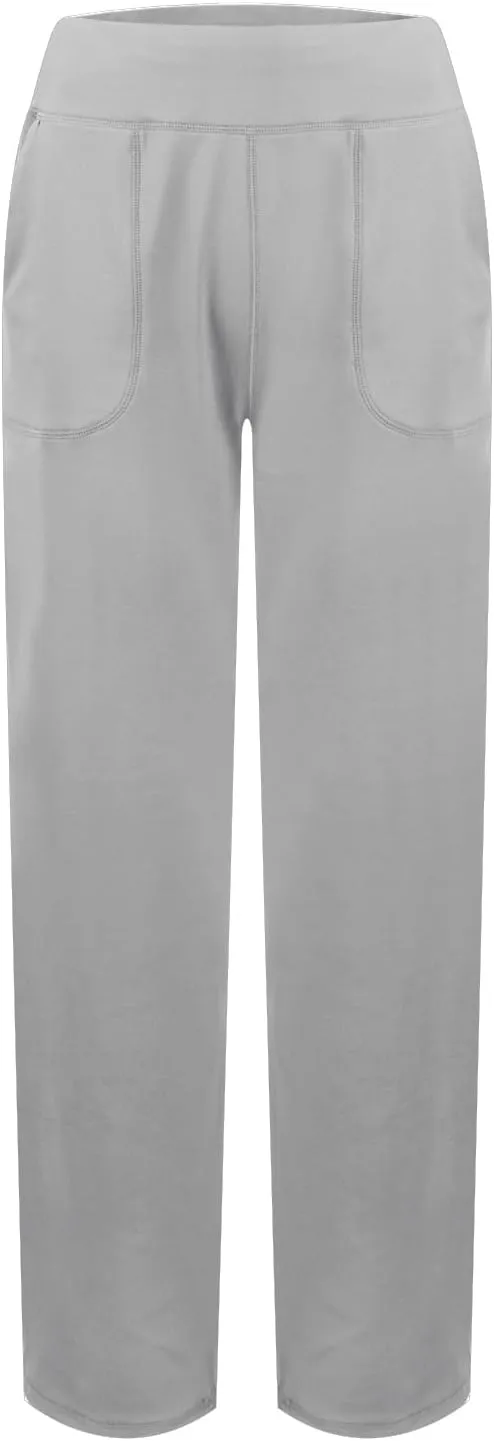 Women Wide Leg Yoga Pants with Pockets Tummy Control Flare Leggings Straight Leg Sweatpants Stretch Lounge Pants