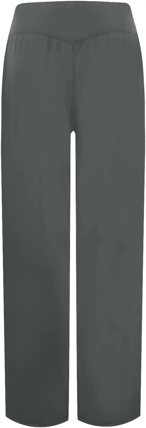 Women Wide Leg Yoga Pants with Pockets Tummy Control Flare Leggings Straight Leg Sweatpants Stretch Lounge Pants