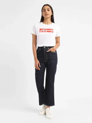 Women's 725 Navy Blue Bootcut Fit High Rise Jeans