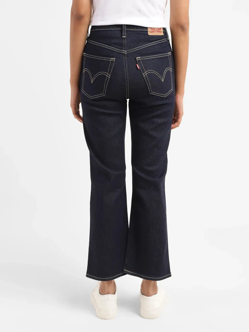 Women's 725 Navy Blue Bootcut Fit High Rise Jeans