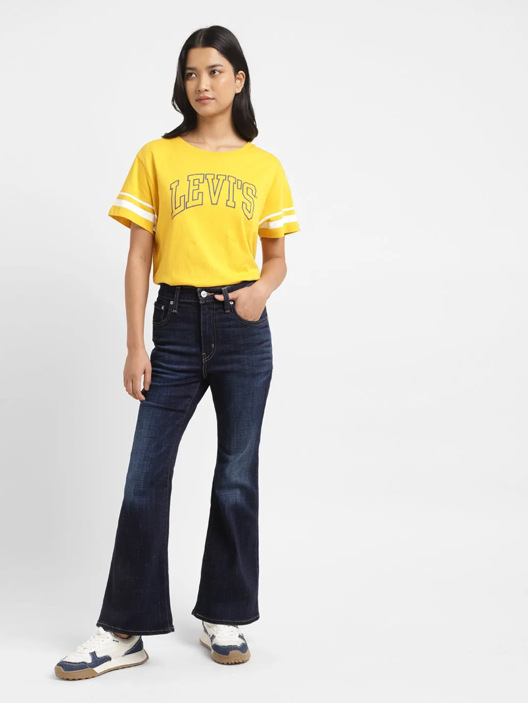 Women's 726 Blue Bootcut Fit High Rise Jeans