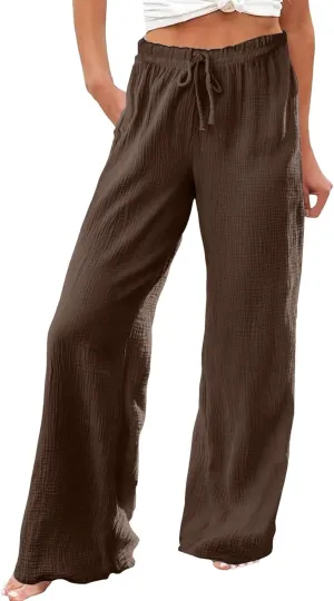 Women's Straight Leg Pants Winter flexie Hiking Thermal with Pockets Wide Leg Straight Leg