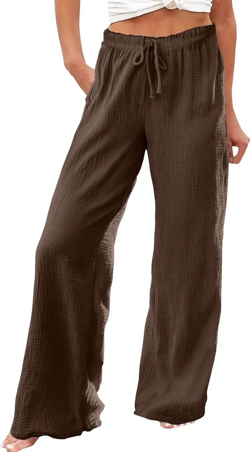 Women's Straight Leg Pants Winter flexie Hiking Thermal with Pockets Wide Leg Straight Leg